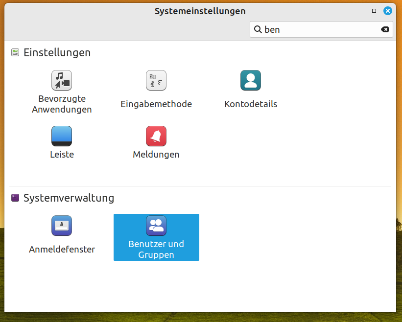 Benutzer und Gruppen